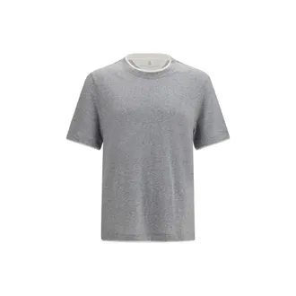 Brunello Cucinelli Gray Cotton Mens T-Shirt