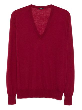 Joseph V-neck cashmere sweater - Red