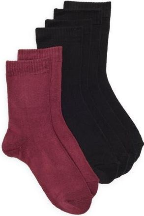 Elie Tahari 3-Pack Crew Socks in Mulberry/Black Multi at Nordstrom Rack, Size 9/11