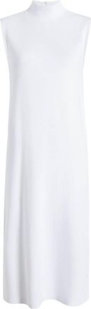 Another Tomorrow mock-neck cotton midi dress - women - Cotton - M - White