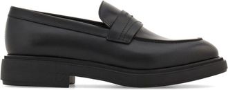 Ferragamo Caligola leather loafers - men - CALFSKIN/CALFSKIN/Goat Skin - 10.5EEE - Black