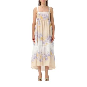 Twinset Verfijnde Lavendel Jurk - Dames - Casual kleedjes - Veelkleurig - XL - Kleedjes