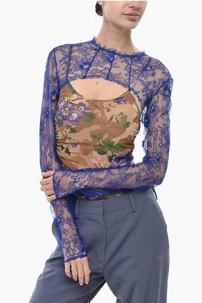 Off-white Lace Off-Shoulder Top size 38