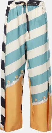 Loewe Printed silk wide-leg pants