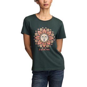 Lucky Brand Embroidered Sun Cotton Graphic T-Shirt in Midnight Navy at Nordstrom Rack, Size X-Small