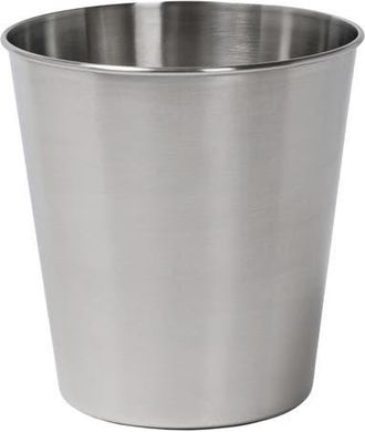 Happimess Nolan Modern Classic Smooth Steel 2-Gallon Wastebasket in Brushed Steel at Nordstrom