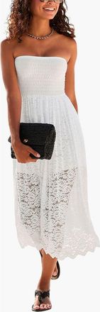 Lascana Womens Convertible Lace Dress in White at Nordstrom, Size 6