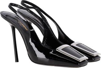 Saint Laurent Womens Patent Leather Pablo Slingback Pump (Authentic Pre- Loved)
