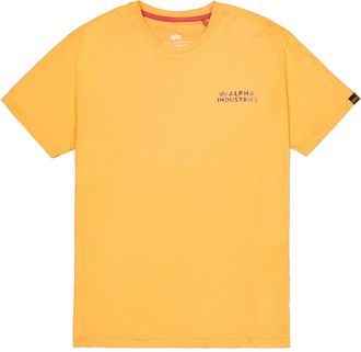 Alpha Industries T-Shirt ALPHA INDUSTRIES Holographic SL T-Shirt, Herren, Gr. S, orange (tangerine), Obermaterial: 100% Baumwolle, Shirts T-Shirt