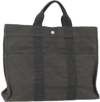 Herm&egrave;s Tweedehands Canvas handtassen - Dames - Vintage Shopper - Grijs - ONE Size - Vintage