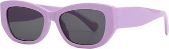 Generic Square Mens Small Frame Sunglasses Outdoor Womens Commuter Vacation Sun Glasses(Purple)