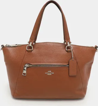 Coach Brown Pebbled Leather Prairie Satchel