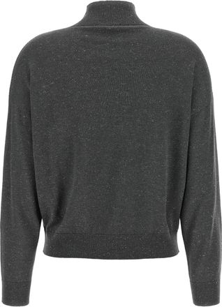 PESERICO Lam&eacute; Thread Turtleneck Sweater - Grey