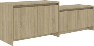 vidaXL Mueble Para Tv Madera Contrachapada Roble Sonoma 146,5x35x50 Cm Vidaxl