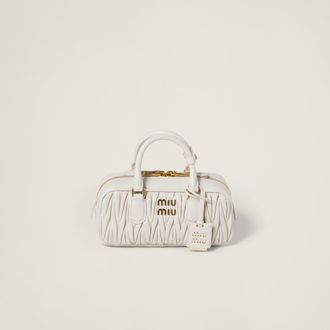 Miu Miu Arcadie Matelass&eacute; Nappa Leather Bag, Woman, White