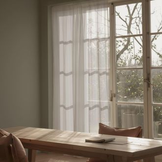 Happy Friday Cortina 100% poli&eacute;ster blanco 140x270 cm