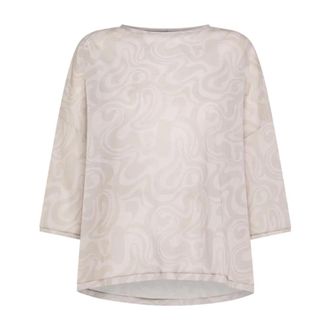 Roberto Ricci Design Long Sleeve Tops, female, Beige, Size: M Powers T-Box Shirty