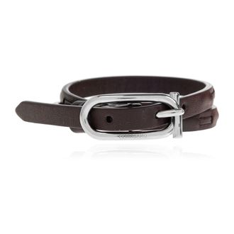 Ferragamo Bracelets, male, Brown, Size: ONE SIZE Leather Wrap Bracelet