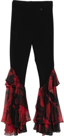 BABYLON Wide Trousers, female, Multicolor, Size: M Ruffled Flared Trousers