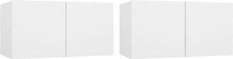 vidaXL Hanging TV Cabinets 2 pcs White 60x30x30 cm vidaXL