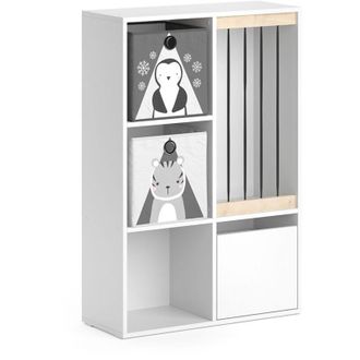 Vicco Estanter&iacute;a Infantil Luigi, Blanco, 72 X 107.8 Cm Con 2 Cajas Plegables Opt.5 Vicco