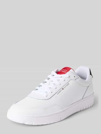 Tommy Hilfiger Low Top Sneaker aus Leder-Mix Modell BASKET CORE LITE in Weiss, Gr&ouml;&szlig;e 40