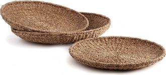 Napa Home & Garden Seagrass Round Trays Set of 3 in Beige at Nordstrom