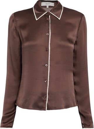 Frame Denim The Slim Essential Silk Blouse