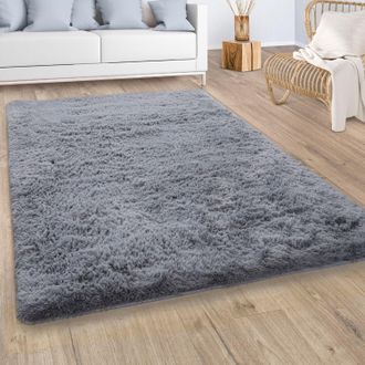 Paco Home Hochflor-Teppich »Silky 591« rechteckig 37 mm Höhe Uni-Farben, besonders weich und kuschelig
