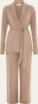 Olivia Von Halle Silk-Cashmere Knit Lounge Set