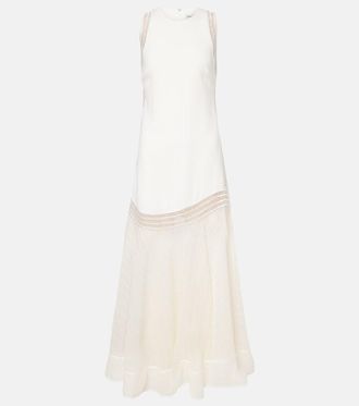 SIMKHAI Zakaria mesh-trimmed maxi dress