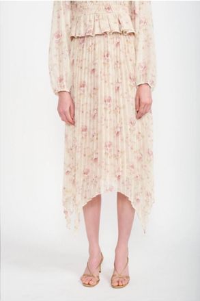 En Saison Kika Pleated Skirt In Pink