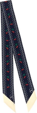 Valentino Garavani Blue Cherryfic Scarf