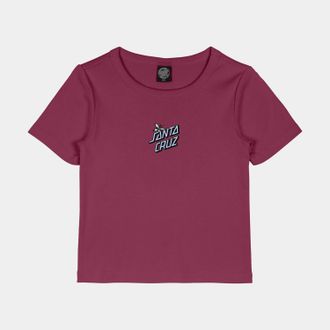 Santa Cruz T-Shirt SANTA CRUZ FLUTTER FLASH T-SHIRT, Damen, Gr. XL (14), rot (sangria), Obermaterial: 70% Baumwolle, 30% Polyester, Shirts T-Shirt