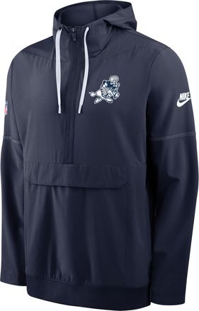 Nike Dallas Cowboys Alt Anorak Nike Mens NFL 1/2-Zip Hooded Jacket in Blue | 03AT044PQ7R-J5Z