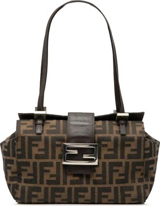 Fendi Borsa a spalla Bento Box in tela con motivo Zucca 2000-2010 - Marrone
