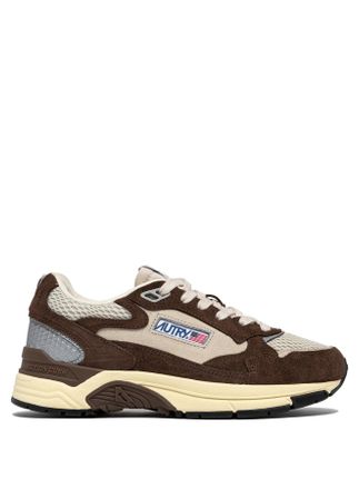 Autry Bicolor Suede and Mesh Low-Top Sneakers