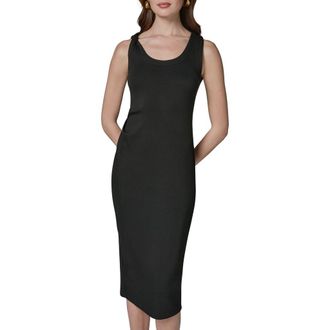DKNY Sleeveless Body-Con Midi Dress in Black at Nordstrom, Size X-Large