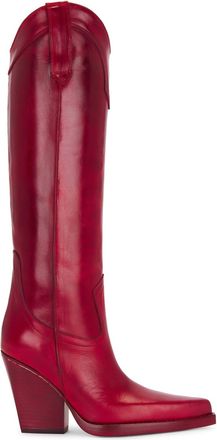 PARIS TEXAS Pre-Loved Womens El Dorado Boots In Rubino