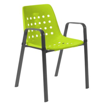 Schubiger M&ouml;bel Gartenstuhl Bermuda mit Armlehne Rundoval