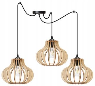OEM L&aacute;mpara Colgante, L&aacute;mpara De Techo, Madera, Pantalla Led