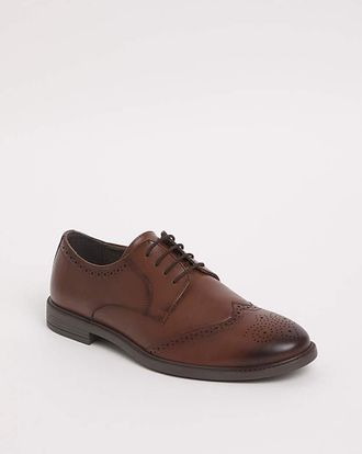 Jacamo Leather Look Formal Brogue Standard