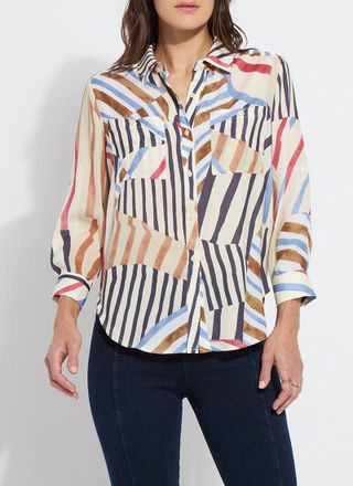 Lyss&eacute; Yesenia Roll Tab Utility Shirt