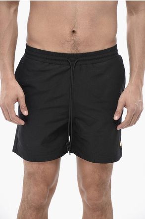 Carhartt Work in Progress Boxer Swim Trunks CHASE in Solid Color with Embroidered Logo size S
