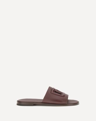 Dolce & Gabbana Sandali in pelle con logo Man 41.5