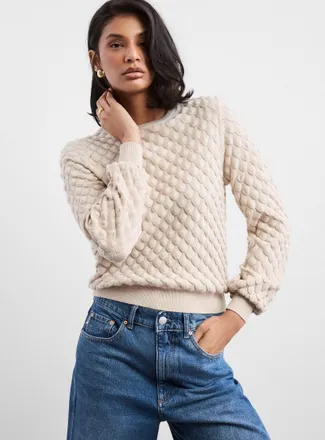 Contemporaine Womens Mermaid-scale sweater