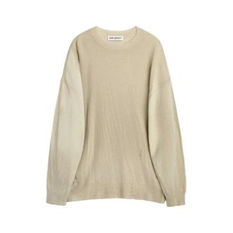 Our Legacy Round-neck Knitwear, male, Beige, Size: M Slant Knit