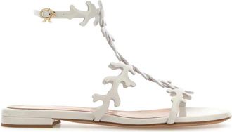 Gianvito Rossi Nuit Sandal - Dames - Sandalen - Wit - 35 EU - Leer - Schoenen