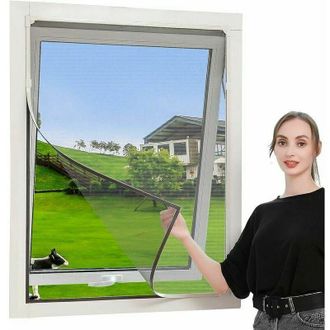 OEM Mosquitera Magn&eacute;tica Recortable De 150 X 175 Cm - Malla De Alta Densidad, Ign&iacute;fuga E Impermeable - Instalaci&oacute;n Sin Taladros - F&aacute;cil De Lavar -crezuo