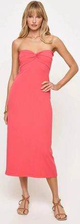 L*Space Lisette Strapless Midi Dress In Pout
